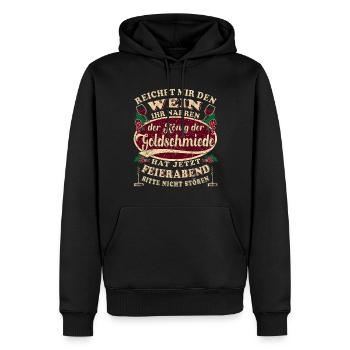 Goldschmied Fahrer Wein Feierabend - Männer Premium Bio Hoodie - Schwarz - Vorne - Nico (187cm)