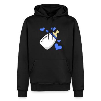 Bouteille de lait Garçon enceinte naissance - Sweat à capuche Premium bio Homme - noir - Devant - Nico (187cm)
