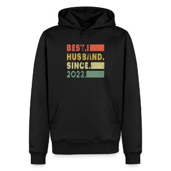 Best Husband 2022 Marriage Hearts Valentines Day - Männer Premium Bio Hoodie - Schwarz - Vorne - Nico (187cm)