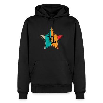 Steinbock Sternzeichen Horoskop Retro Geschenk - Männer Premium Bio Hoodie - Schwarz - Vorne - Nico (187cm)