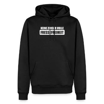 Fressefreiheit Pressefreiheit Politisch - Männer Premium Bio Hoodie - Schwarz - Vorne - Nico (187cm)