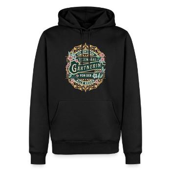 Gärtnerin ich bin diese legendäre Gärtnerin - Männer Premium Bio Hoodie - Schwarz - Vorne - Nico (187cm)