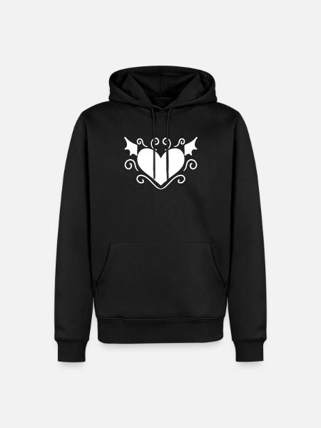 Heart Angel - Men’s Premium Organic Hoodie - black