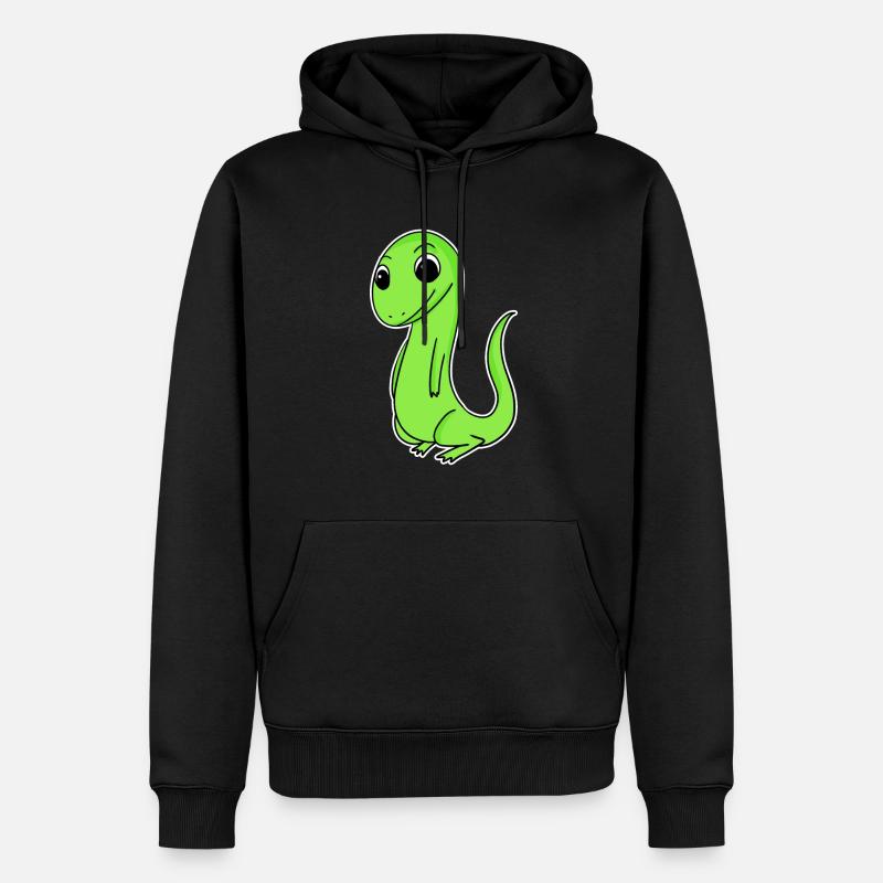 Eidechse - Männer Premium Bio Hoodie - Schwarz