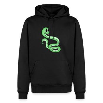 Schlange - Männer Premium Bio Hoodie - Schwarz - Vorne - Nico (187cm)