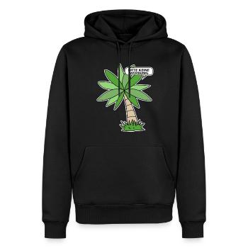 Bitte keine Werbung - Männer Premium Bio Hoodie - Schwarz - Vorne - Nico (187cm)