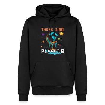 Pas de planète Étoiles Espace Galaxie Planète Sauver la Terre - Sweat à capuche Premium bio Homme - noir - Devant - Nico (187cm)