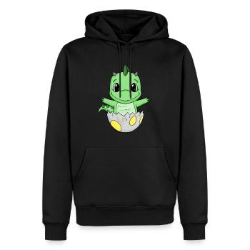 Baby Geburt Ei Dino Geburt - Männer Premium Bio Hoodie - Schwarz - Vorne - Nico (187cm)