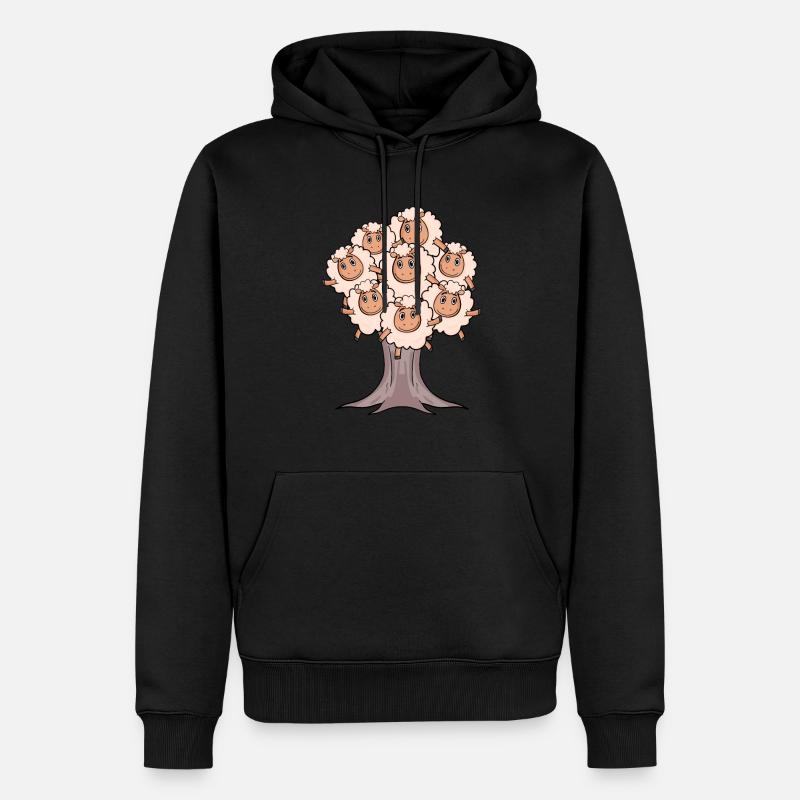 Coton - Sweat à capuche Premium bio Homme - noir