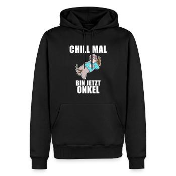 Neffe Onkel Geschenk - Männer Premium Bio Hoodie - Schwarz - Vorne - Nico (187cm)