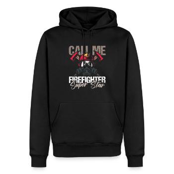 firefighter firefighter firefighter firefighter volunteer - Men’s Premium Organic Hoodie - black - Front - Nico (187cm)