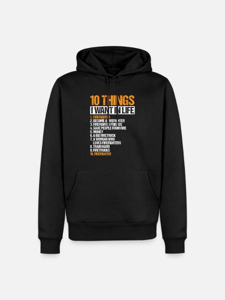 feuerwehrmann feuerwehr feuerwehrfrau freiwillige - Herre Premium økologisk hoodie - sort