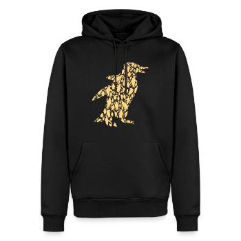Family Group Of Penguins Cute Snow Cool Penguin - Männer Premium Bio Hoodie - Schwarz - Vorne - Nico (187cm)