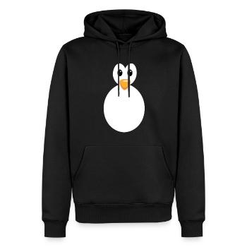 Penguin Body Whole Silhouette Kawaii Cute Penguin - Männer Premium Bio Hoodie - Schwarz - Vorne - Nico (187cm)