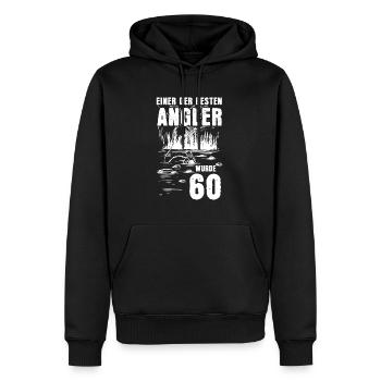 Einer Der Besten Angler Wurde 60 60. Geburtstag - Männer Premium Bio Hoodie - Schwarz - Vorne - Nico (187cm)