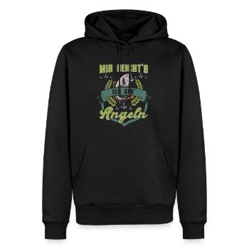 Mir Reichts Ich Geh Angeln - Männer Premium Bio Hoodie - Schwarz - Vorne - Nico (187cm)