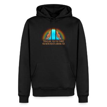 Reisen Reisender Reisender Urlaub, Urlauber Urlaub - Männer Premium Bio Hoodie - Schwarz - Vorne - Nico (187cm)
