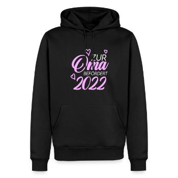 Oma 2022 - Männer Premium Bio Hoodie - Schwarz - Vorne - Nico (187cm)