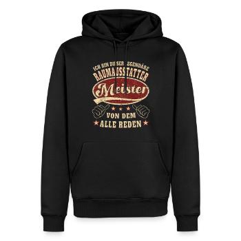 Raumausstatter Meister Ich bin dieser legendäre - Männer Premium Bio Hoodie - Schwarz - Vorne - Nico (187cm)