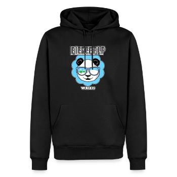 Panda Bear Riederalp Valais Apres Ski - Sweat à capuche Premium bio Homme - noir - Devant - Nico (187cm)