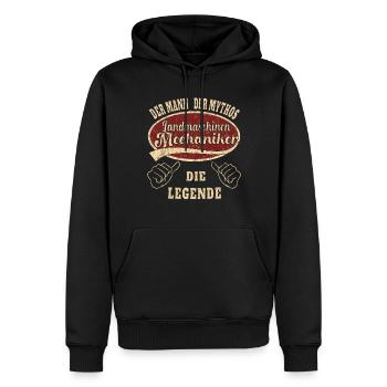 Landmaschinen Mechaniker ich bin dieser - Männer Premium Bio Hoodie - Schwarz - Vorne - Nico (187cm)