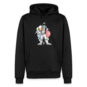 Astronaut Golf Golfer - Männer Premium Bio Hoodie - Schwarz - Vorne - Nico (187cm)