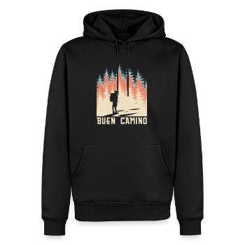 Camino De Santiago Buen Camino Jakobsweg Wandern - Männer Premium Bio Hoodie - Schwarz - Vorne - Nico (187cm)