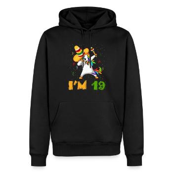 19 ans Dab Unicorn Mexicain Cinco De Mayo - Sweat à capuche Premium bio Homme - noir - Devant - Nico (187cm)