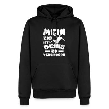 Ziel Ist Deins Zu Verhindern Handball Handballer - Männer Premium Bio Hoodie - Schwarz - Vorne - Nico (187cm)