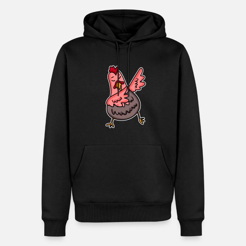 Dabbing Dab Poulet - Sweat à capuche Premium bio Homme - noir