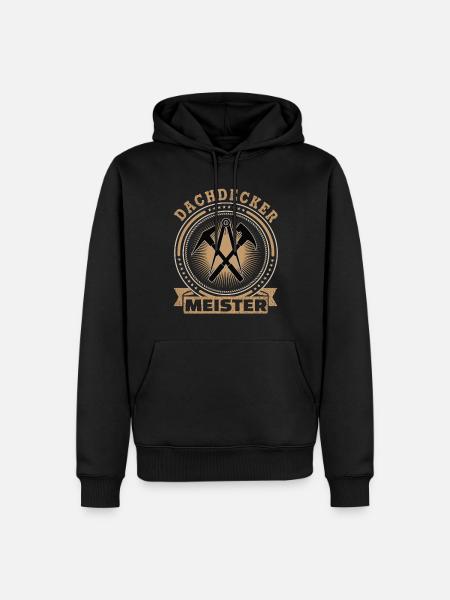 Dachdecker Meister Retro - Männer Premium Bio Hoodie - Schwarz