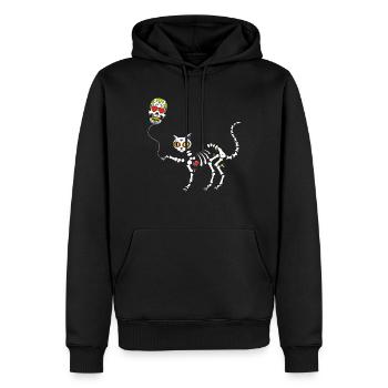 Sugarskull Cat Mexico Mexican Happy Cinco De Mayo - Männer Premium Bio Hoodie - Schwarz - Vorne - Nico (187cm)