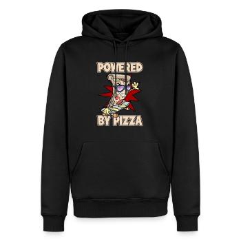 Pizza Skater Skateboard Propulsé par Pizza - Sweat à capuche Premium bio Homme - noir - Devant - Nico (187cm)