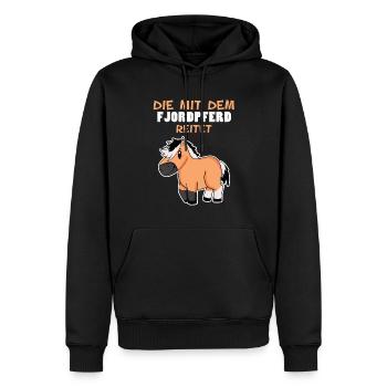 Norwegisches Fjordpferd Pferd Hauspferd - Männer Premium Bio Hoodie - Schwarz - Vorne - Nico (187cm)