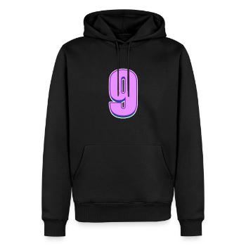 9 - Men’s Premium Organic Hoodie - black - Front - Nico (187cm)
