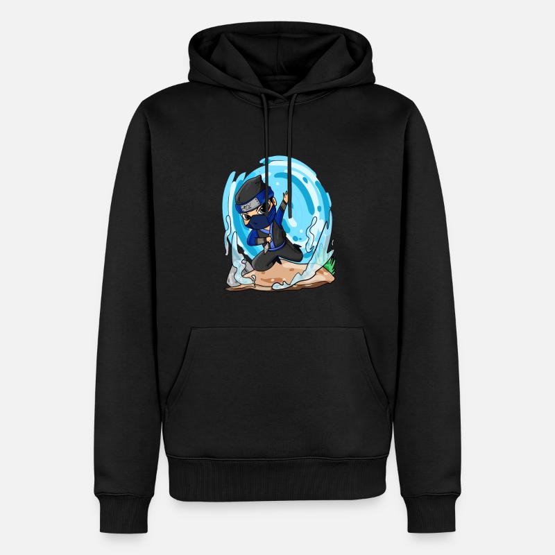 Motif Ninja pour enfants - Sweat à capuche Premium bio Homme - noir