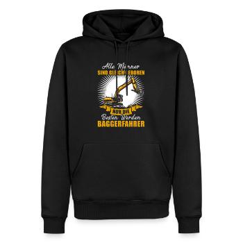 Nur Die Besten Werden Baggerfahrer - Männer Premium Bio Hoodie - Schwarz - Vorne - Nico (187cm)