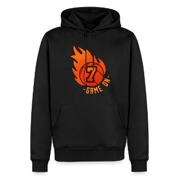 Athlète Ball Fire Game Sport Numéro 7 Basketball - Sweat à capuche Premium bio Homme - noir - Devant - Nico (187cm)