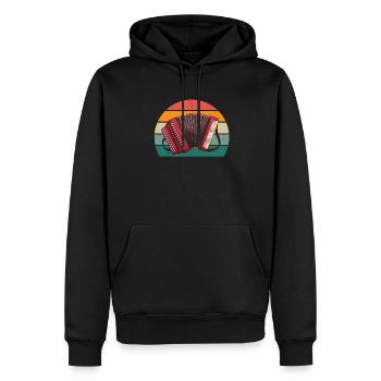 Musique Musi Accordéon Player Folk Music Accordéon - Sweat à capuche Premium bio Homme - noir - Devant - Nico (187cm)