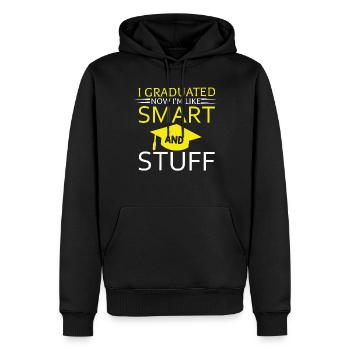 Graduated Smart Stuff Graduation Graduate - Men’s Premium Organic Hoodie - black - Front - Nico (187cm)