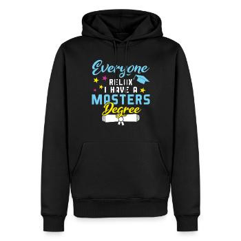 Relax Masters Degree Graduation 2022 Graduate - Männer Premium Bio Hoodie - Schwarz - Vorne - Nico (187cm)