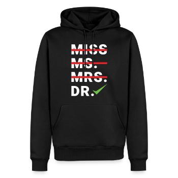 Check PhD Doctor Graduation Doctorate Graduate - Männer Premium Bio Hoodie - Schwarz - Vorne - Nico (187cm)