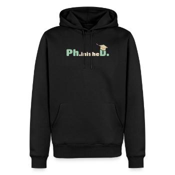 Finished PhD Graduation Doctorate Graduate - Männer Premium Bio Hoodie - Schwarz - Vorne - Nico (187cm)
