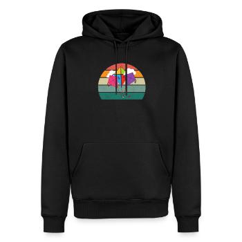 Drachensteigen Wind Herbst Papierdrache Drachen - Männer Premium Bio Hoodie - Schwarz - Vorne - Nico (187cm)