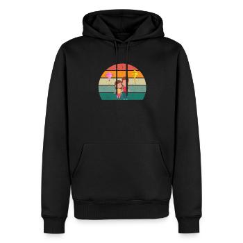 Drachensteigen Wind Herbst Papierdrache Drachen - Männer Premium Bio Hoodie - Schwarz - Vorne - Nico (187cm)