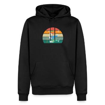 Drachensteigen Wind Herbst Papierdrache Drachen - Männer Premium Bio Hoodie - Schwarz - Vorne - Nico (187cm)
