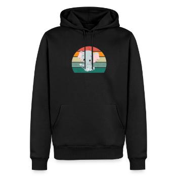Eléphant Pachyderme Proboscis Afrique Trompettes Éléphant - Sweat à capuche Premium bio Homme - noir - Devant - Nico (187cm)