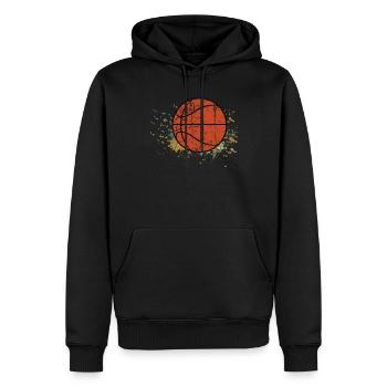 Athlète Jeu de Balle Sport Basket Ballon Basketball - Sweat à capuche Premium bio Homme - noir - Devant - Nico (187cm)