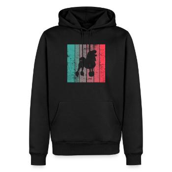 Poodle dog lover Retro vintage Gift idea - Männer Premium Bio Hoodie - Schwarz - Vorne - Nico (187cm)