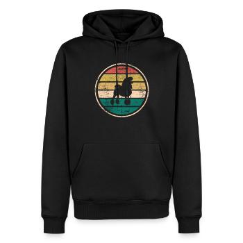 Poodle dog lover Retro vintage Gift idea - Männer Premium Bio Hoodie - Schwarz - Vorne - Nico (187cm)